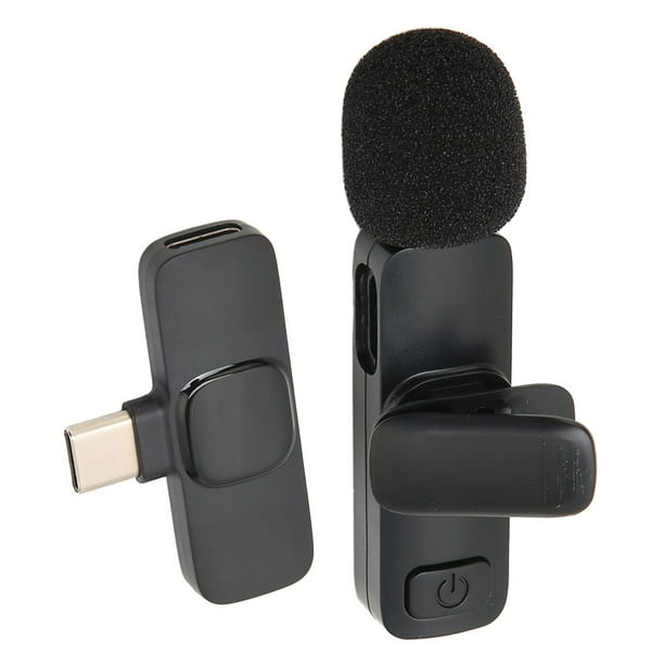 Microphone Lavalier Sans Fil, Micro Revers Sans Fil à Transmission Longue  Portée Pour Entretien Pour Vlog Courte Vidéo K9 Type C 