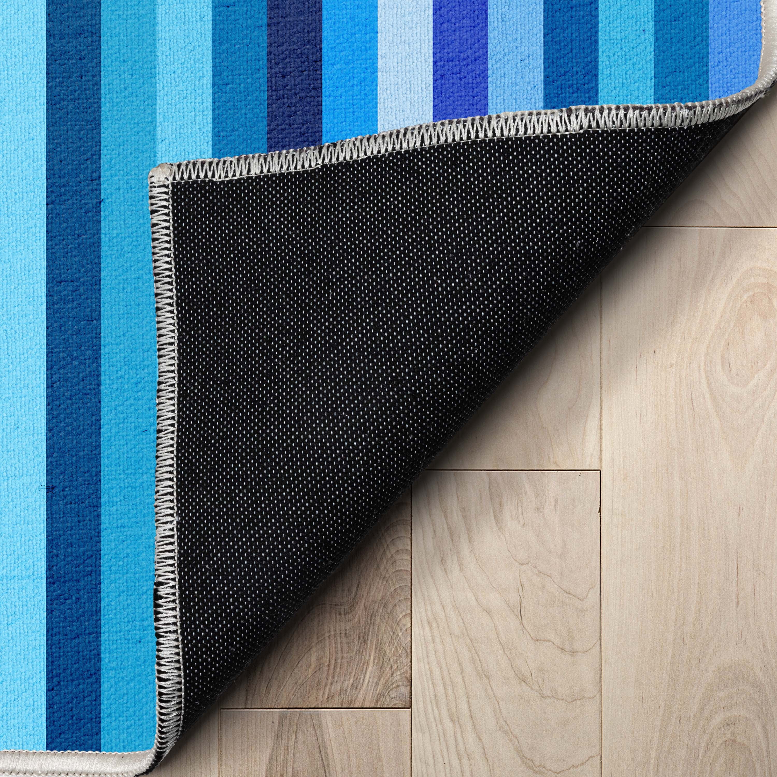 Crayola Collection By Well Woven Stripe Blue 7'10" x 9'10" Area Rug
