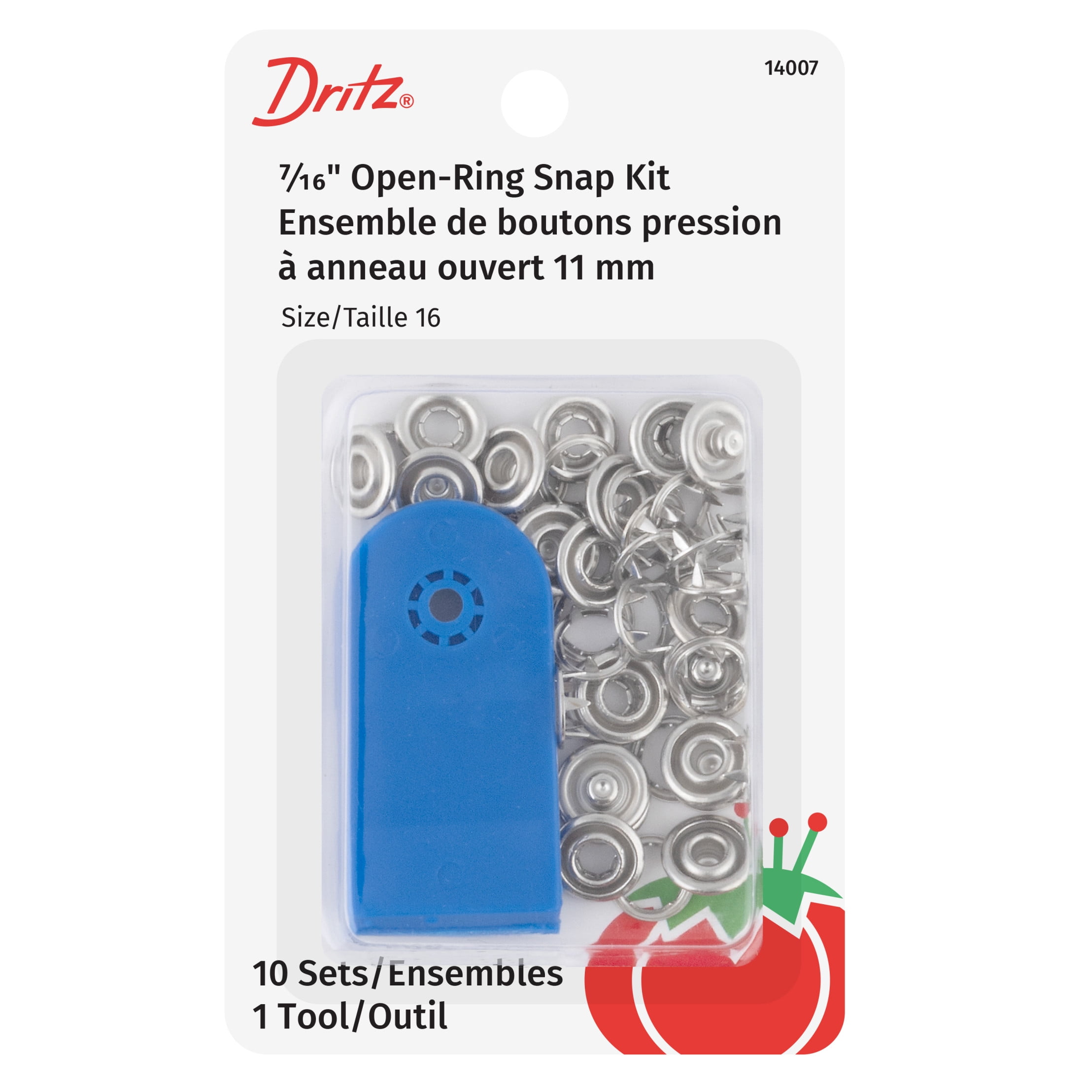 Dritz Sew-On Snaps, 36 Count - Clothing Fasteners Closures
