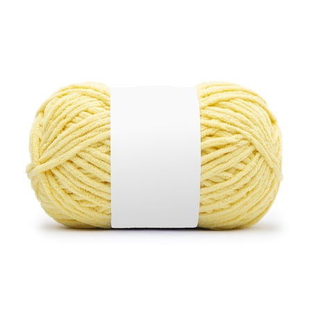 Super Bulky Yarn, #6 Thick Polyester Yarn for Knitting, Crocheting, Amigurumi, Blankets, Hats, Scarves, Crafts, 300g 220yds, Yellow