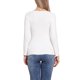 thumbnail image 3 of Suéter de punto acanalado INSPIRE CHIC para mujeres, otoño 2025, de manga larga, cuello redondo, ajustado, camiseta pullover, XS, blanca, 3 of 6