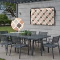 thumbnail image 6 of Outdoor TV Cover 58x37x4.5in, Geometric Morocco Lattice Plaid Weatherproof TV Screen Protector with Zipper, Retro Plaid Outside Television Cover Fits Up to 60-65", 6 of 9