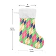 thumbnail image 2 of Ryvnso Christmas Stockings Checkered Grid 17.7" Large Stocking Decoration 1 Pack, 2 of 7