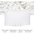 thumbnail image 7 of East Coast Bedding Balanced Dream 50/50 Goose Feather Down Pillow Pack of 1, Queen Size, 7 of 7