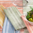thumbnail image 2 of Occasion Gallery Green Color Block Print Stripe Design Cloth Dinner Napkin, 20" Square (4 Piece)., 2 of 2