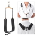 thumbnail image 4 of Saxophone Artificial Leather Double Shoulder Neck Strap Adjustable Musical Instrument(Black), 4 of 8