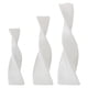 thumbnail image 3 of 3 macetas geométricas retorcidas, delgadas y delgadas, de cerámica para escritorio Blanco, 3 of 9