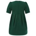 thumbnail image 2 of Girls Dark Green Pleat Details Elegant Dress 12, 2 of 2