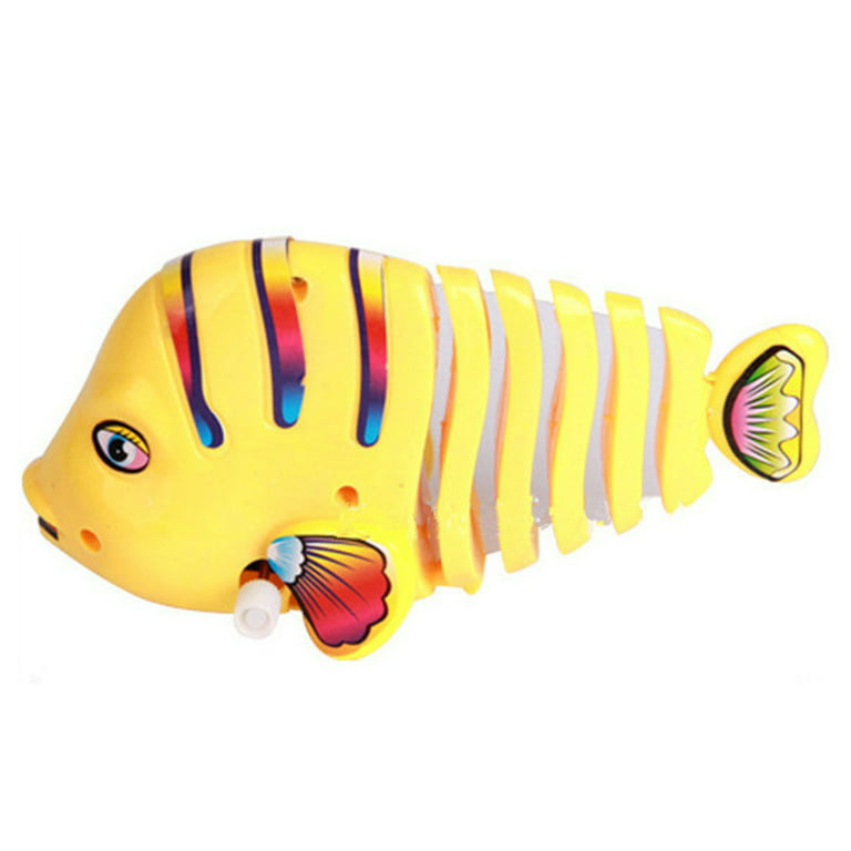 Plastic Wind-up Wiggle Fish Toys Eye-Catching and Wear-resistant Plastic Clockwork Toy Birthday Gifts for Boys and Girls, Kids unisex