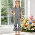 thumbnail image 2 of Ulanda Tween Girls Clothes T-Shirt Top + Pants 2pcs Outfit Set Toddler Teen Girl Spring Summer Clothing, Size 12Months-9 Years (Black, 6-7 Years), 2 of 6