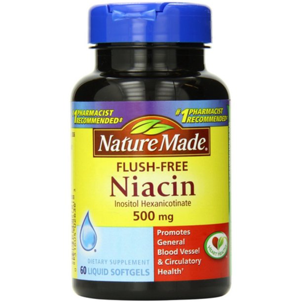 Nature Made FlushFree Niacin 500 mg Liquid Softgels 60 ea Walmart