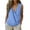 Blue, variant on Summer Tops for Women Dressy Classic Casual Sleeveless V-Neck Circle Tops - Ruffle Hem for Vacation Brown M