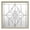 Tan, variant on Spring Flower Nickel 23.5" x 23.5" White New Construction Decorative Glass Window