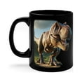 thumbnail image 3 of 3D Dinosaur  Tyrannosaurus -Gift for Dinosaur Lover Kid 11oz Black Mug, 3 of 6