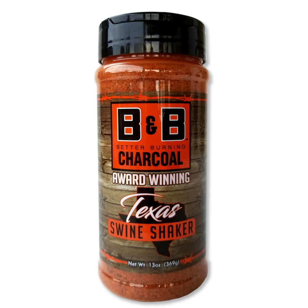 B&B Charcoal Texas Swine Shaker Seasoning Rub 13 oz. Case Of 1