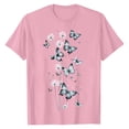 thumbnail image 3 of NAMTYQX Womens Shirts Dressy Casual Short Sleeve Plus Size Loose Fitting Lightweight Trendy Print Crewneck Breathable Patterned Womens Hawaiian Shirt Pink Size 2XL, 3 of 5