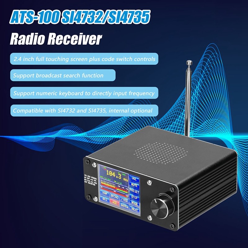 Geege ATS-100 SI4732/SI4735 Full Band Radio Receiver FM LW (MW & SW) SSB (LSB & USB) - image 3 of 9