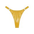 thumbnail image 5 of Rswnyirn Womens G-String Thongs PU Leather Panties Low Rise T-back Briefs Underwear Yellow M, 5 of 5