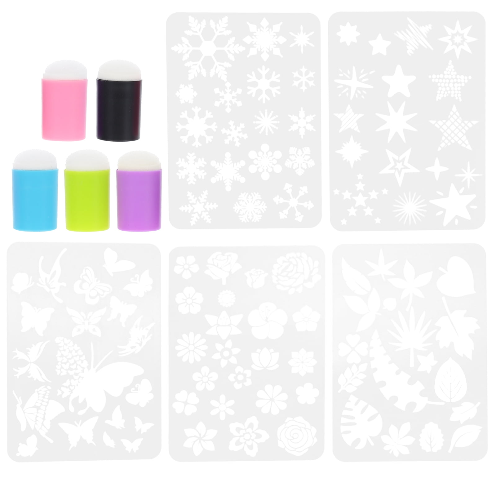 Daubers Sponge Paint Brush Painting Finger Stencil Craft Drawing