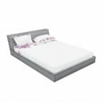thumbnail image 3 of Ambesonne Floral Fitted Sheet & Pillow Sham Set, Lilac Flowers Blossoms, Twinxl, White and Lilac, 3 of 3