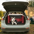 thumbnail image 5 of Petsfit 39.5 Inch Dog Kennel, Adjustable Fabric Cover by Spiral Iron Pipe, Chew Proof 3 Door Design, Soft Portable Dog Crate,Red, 5 of 9