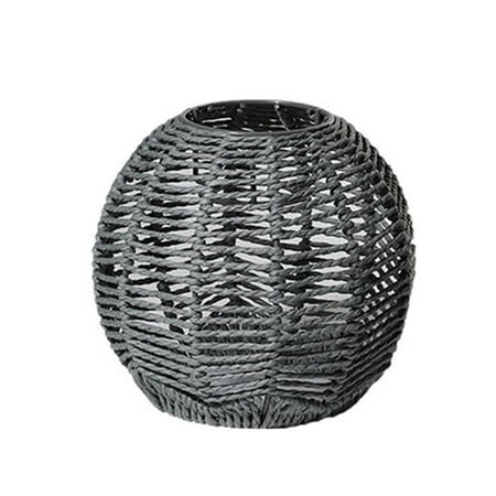 

Handmade Lamp Shade Rope Woven Pendant Lamp Shade Natural Hanging Light Cover Retro Light Fixture Shade for Restaurant