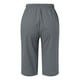 thumbnail image 5 of Pantalones capri elásticos para mujer - Pantalones informales con bolsillos grandes - Tejido suave de terciopelo dorado - Cintura alta - Tallas S-XXL - Lavado a mano/a máquina, 5 of 5