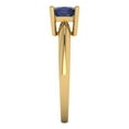 thumbnail image 3 of Clara Pucci 14K Yellow Gold 1ct BlueSapphire Solitaire Ring for Women, 3 of 7