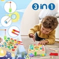 thumbnail image 4 of Juego de pesca de madera Montessori, juguete de aprendizaje, tablero magnético, juguete para niños, regalo para niñas y niños de 3 años, 4 of 5