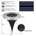 thumbnail image 4 of CNKOO 12 Pack Solar Ground Lights  8 LED Solar Powered Disk Lights Outdoor Waterproof Garden Landscape Lighting  Warm White, 4 of 6