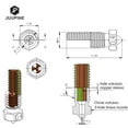 thumbnail image 4 of Boquilla de acero endurecido CHT Volcano para impresora 3D, boquillas de alto flujo de 550° y alta calidad para Artillery Sidewinder X1 X2 Vyper Hotend, 4 of 5