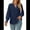 Dark Blue, variant on Women'S Casual Long Sleeve V-Neck Pullover Shirt Top Dark Blue S