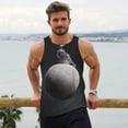 thumbnail image 6 of Fuzoiu Astronaut Sitting On Mercury Planet Print Men's Workout Tank Tops,Sleeveless Gym Shirt Quick Dry,Fitness Bodybuilding T-Shirt,Muscle Athletic Workout Tee-Medium, 6 of 7