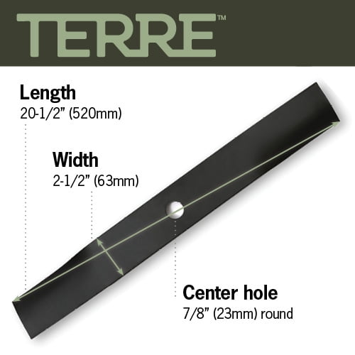 Terre Products, 3 Pack Hi Lift Lawn Mower Blades, 60 Inch Deck, Compatible with John Deere, Replacement for AM100538, M141785, M87622