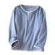 thumbnail image 2 of Pijamas térmicos de invierno para mujer, gruesos, de color liso, con botones, de manga larga, cálidos y de terciopelo. Camiseta de poliéster para mujer., 2 of 9