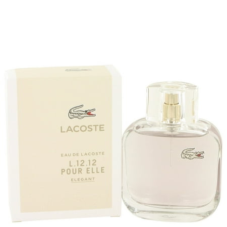Lacoste L.12.12 Elegant Eau de Toilette Perfume for Women, 3 Oz Full Size