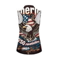 thumbnail image 2 of HUIACONG Golf Tank with Patriotic Bald Eagle Pattern, Workout Tank Tops with Half Zip Neck Collar for Outdoor Sports and Casual Wear, 2 of 7