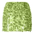 thumbnail image 2 of QATAINLAV Green Sequin Skirt for Women Party Night Elastic Waisted Sparkly Mini Skirts Fashion Glitter Y2K Skirt Holiday Outfits, 2 of 7