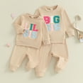 thumbnail image 2 of Big Sister Little Sister Matching Outfit Toddler Baby Girl Long Sleeve Sweatshirt Tops Pants Sets Kids Fall Spring Clothes, 2 of 7