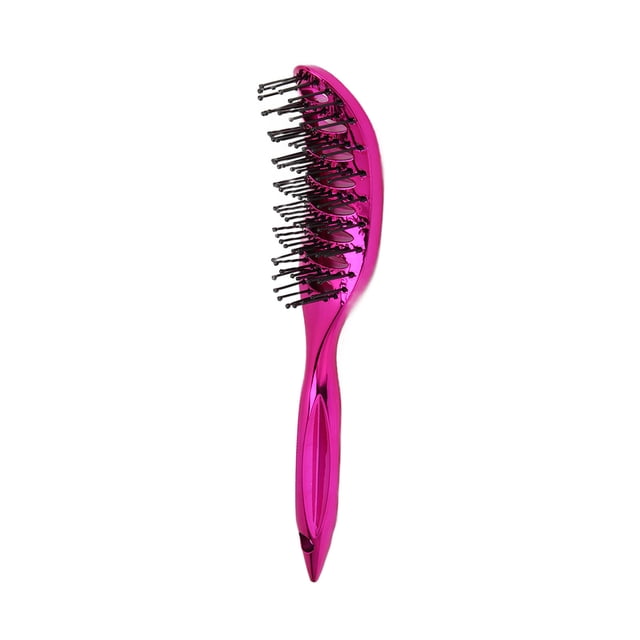 Detangler Brush, Ribs Comb ComfortableHold Hollow For Men For Girl For Curly Hair Green,Purple