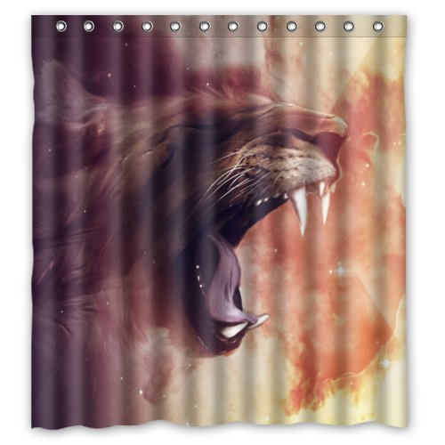 ABPHQTO Angry Tiger With Flame Cortina de ducha Cortina de ducha impermeable 160x180 cm