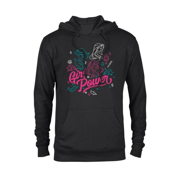 Disney Princess Jasmine Rapunzel Ariel Girl Power - Pullover Hoodie for Adults - Customized-Black