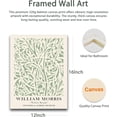 thumbnail image 2 of Green Botanical Framed Wall Art Set, 12x16in Matisse William Morris Canvas Prints,Minimalist Classic Plants Home Decor for Living Room Bedroom Bathroom Office, Set of 3, 2 of 7
