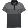 thumbnail image 2 of Alfani Mens Ombre Grid Rugby Polo Shirt, Negro, XX-Large Alfani polo, rugbi, 2 of 2