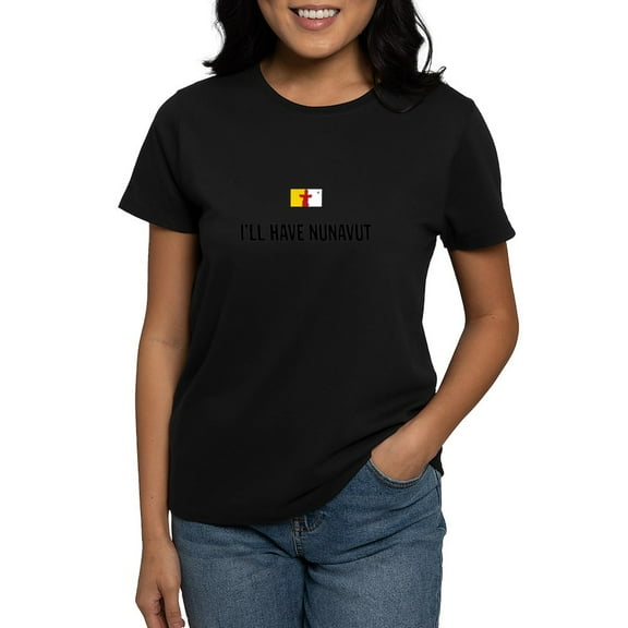 CafePress - Nunavut Bk Women's Value T Shirt - Women's Traditional Fit Dark T-Shirt