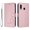 Pink, variant on Flip Case for Samsung Galaxy A20E RFID Blocking Magnetic Clasp Wallet Case with 3 Card Slots and Kickstand Function