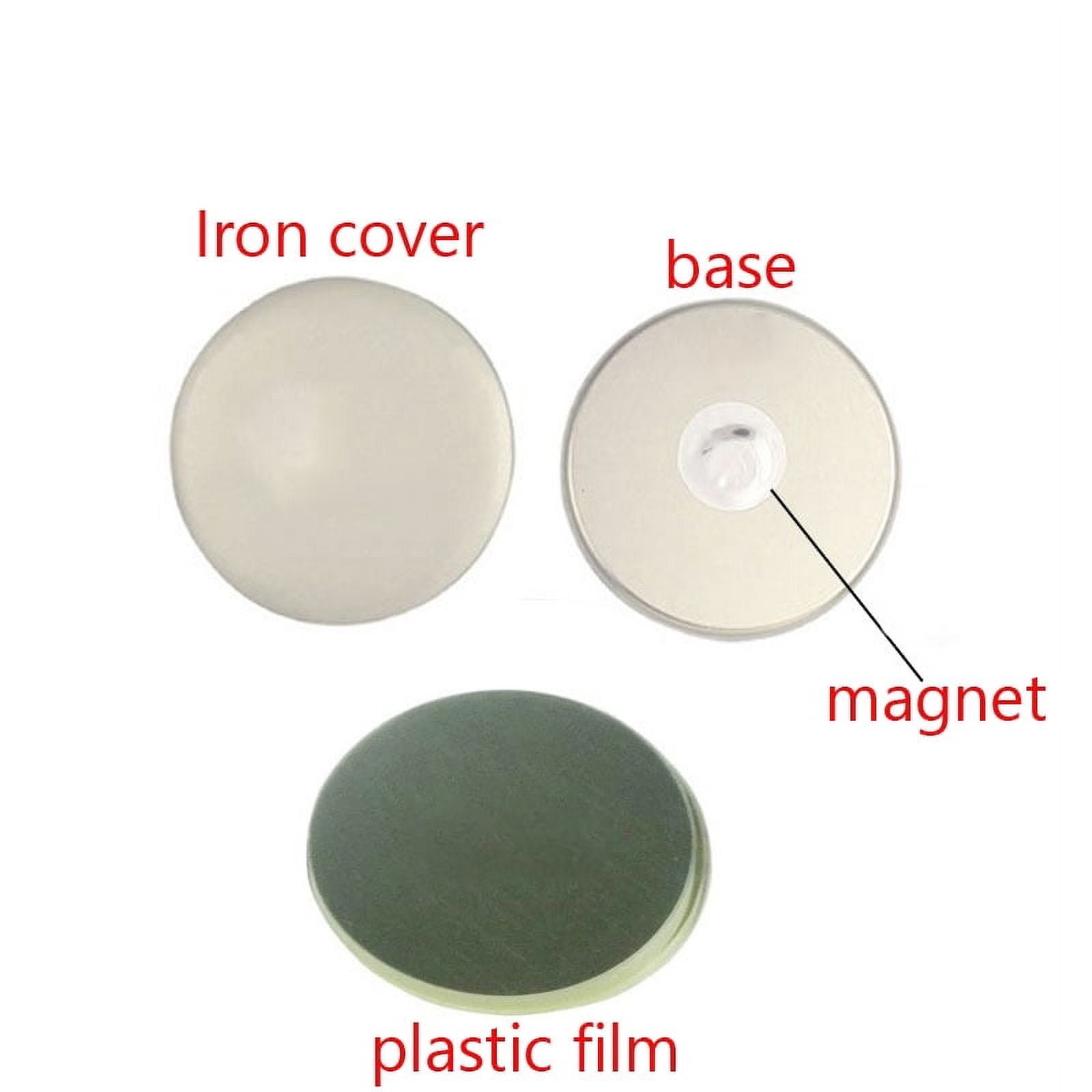 Materials Magnetic Fridge Button Pins Blank Button Badge Parts Maker 25MM 100PCS ,Beginner-Friendly