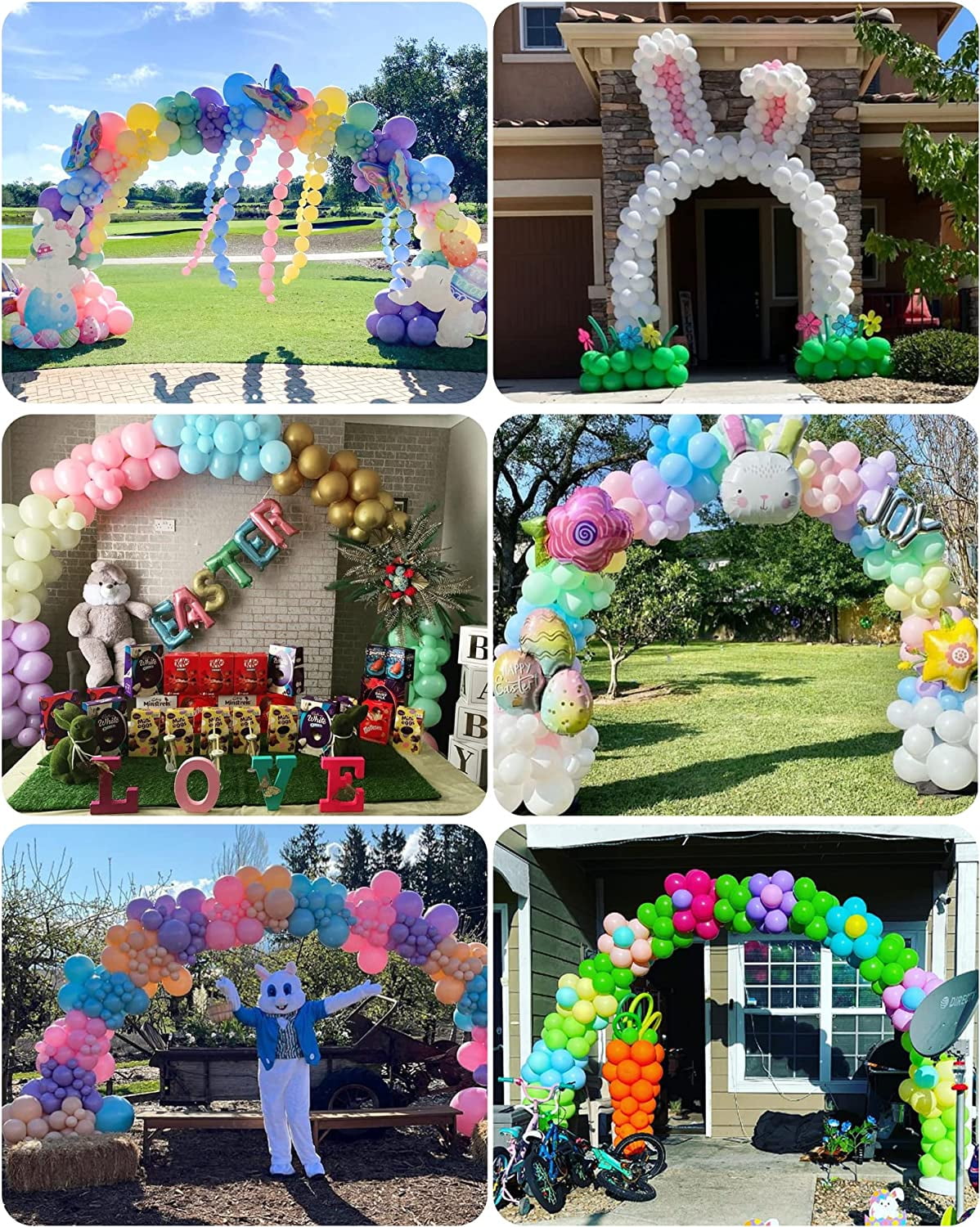 YALLOVE Balloon Arch Stand Kit, 10 ft Width & 7.5 ft Hight Adjustable  for Birthday, Wedding, Baby Shower, Not Include Balloons