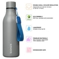 thumbnail image 4 of BJPKPK Insulated Water Bottles, 18 oz Stainless Steel Metal Water Bottle with Strap, BPA Free Leak Proof Thermos, Mugs, Flasks, Reusable Water Bottle for Sports & Travel, Grey, 4 of 7