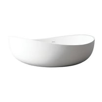 Evi 71 Inch Acrylic Contemporary Freestanding Tub
